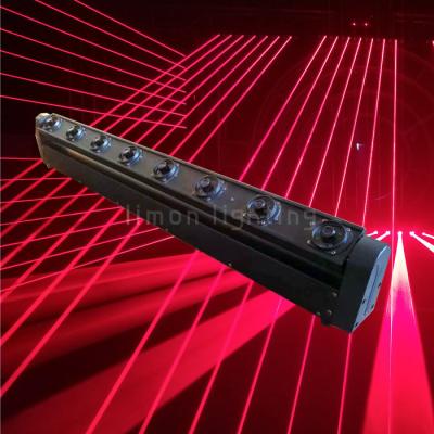 China Pixel Control 8 Eyes DMX 500MW Single Red Laser Beam Bar Moving Head Lights for sale