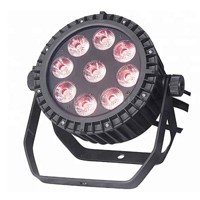 China Best Seller 9x18w RGBWA UV IP65 Stage Outdoor Flat LED Par Can Light Price for sale