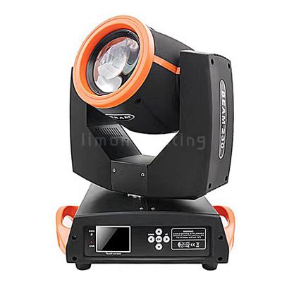 China Orange 230w 7r Sharpy Beam Moving Head Glass Gobos Stage Lights with Rainbow Effect Prism for sale