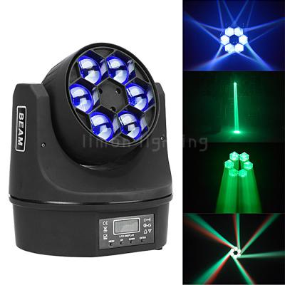 China PowerCON connectors 6x10w RGBW 4in1 Mini LED Bee Eyes Moving Head Lights DMX for sale