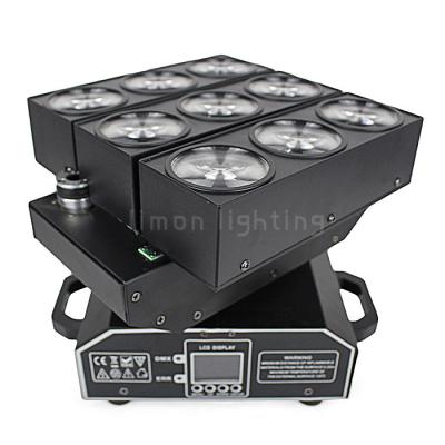 China Individual Control 9x10W RGBW 4in1 Cree LED Moving Head Deformation Matrix Beam Light for sale