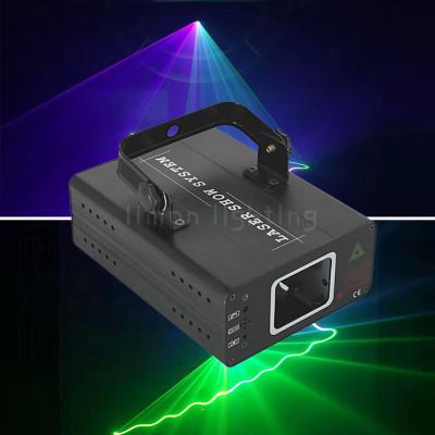 China Sound Activated DMX 80mW Single Green Thick Beam Animation KTV Bar Laser Lights for sale