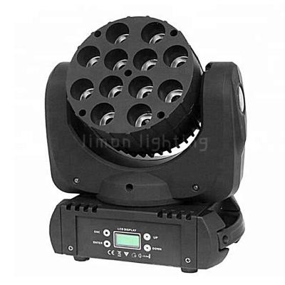 China Wedding Concert Narrow Beam Angle 12x12w RGBW 4in1 Cree LED Moving Head Beam for sale