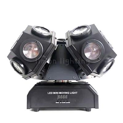 China Infinite Rotation Double Heads Mini Mobile DJ Disco LED Ball Laser Moving Head Light for sale