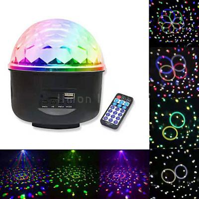 China 6pcs Star Gobo Effect USB MP3 Remote Controller LED Crystal Magic Ball Light for sale