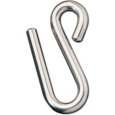 China Heavy Industry 304 Stainless Steel Hooks 3.2Inch Long 5/16 Inch Thickness S Shape Heavy Duty Metal Hanging Hooks for sale