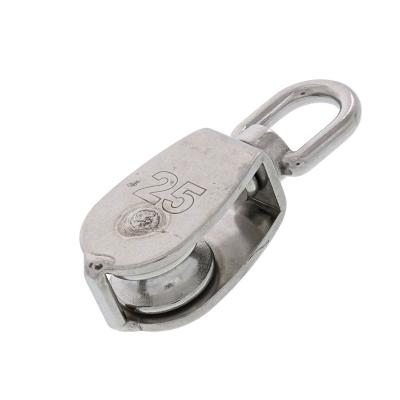 China Durable 3/4 Inch 304/316 Stainless Steel Single Pulley Swivel Eye Block for sale