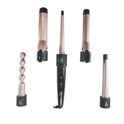 China Wholesale Ceramic Interchangeable Curling Iron Household Hair Curler Set Fast Heating Salon Barber Curling Wand for sale