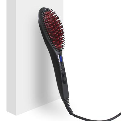 China Hotel professional electric hair straightener ptc comb quickly heated hair straightening brush for sale