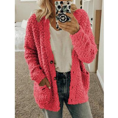 China Anti-wrinkle Anti-wrinkle women sweater coat with two pocket jackets ladies boutique fashion multicolor winter clothes for women for sale