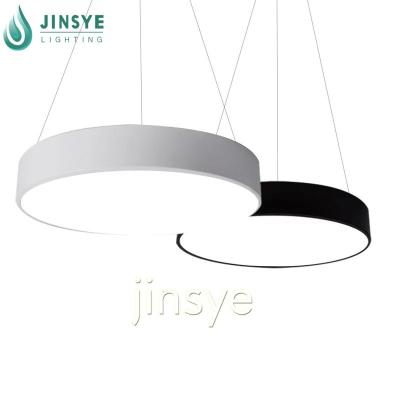 China Designer Warehouse Circle Modern Pendants Light Industrial Pendant Lamp White Aluminum Metal / Black for sale