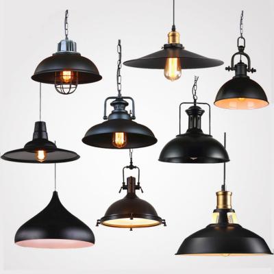 China Indoor Lighting Industrial Designer Low Decorative Metal Iron E27 Vintage Iron Pendant Light For Restaurant for sale