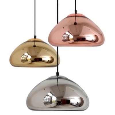 China Chandelier Bronze Colored Glass Commercial Ball Pendant Light for sale