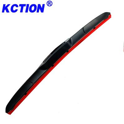 China 100% KCTION Factory Best Selling Universal Universal U Hook Wiper Blade Hybrid Silicone Refill Colored Wiper Blade for sale