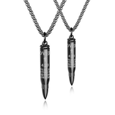 China Custom Hiphop Fashion Stainless Steel Bullet Capsule Pendant for sale