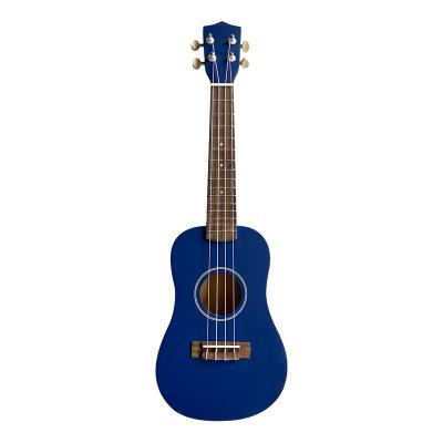 China All Linden Plywood Cheap Universal Students Handmade Dark Blue 21 Inch Soprano Ukulele for sale