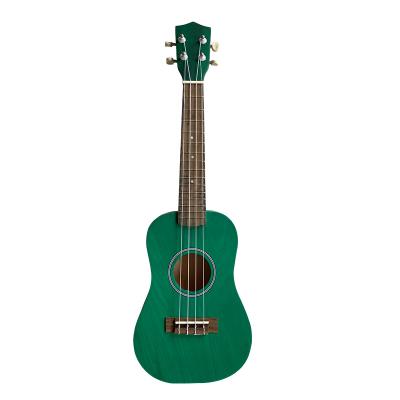 China All Linden Plywood Kids Mini 21 Inch Soprano Green Basswood Ukulele Guitar for sale