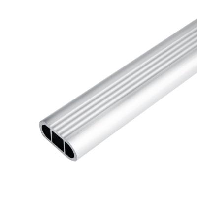 China Extruded anodized aluminum alloy elliptical elliptical tube with flat edge elliptical aluminum finish products for sale