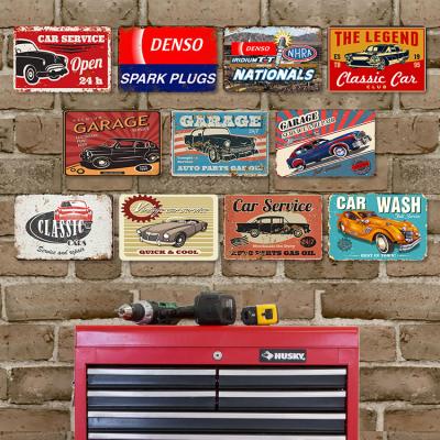 China Good Europe Quality Retro Tin Signs Garage Metal Signs 20X30CM Customized UV Printing Funny Vintage Metal Signs for sale