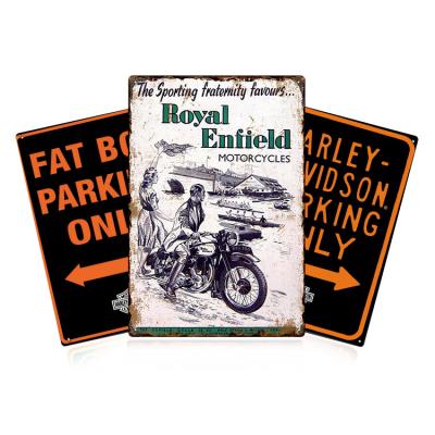 China Europe Vintage Metal Plate Tin Signs Retro Motorcycle Metal Signs 20X30CM Customized UV Printing Funny Vintage Metal Signs for sale