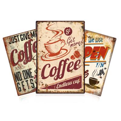 China Europe 20X30CM Cheap Price Tin Signs Customized Cafe Retro Metal Sign Idea Vintage Metal Sign UV Printing Good Tin Poster for sale