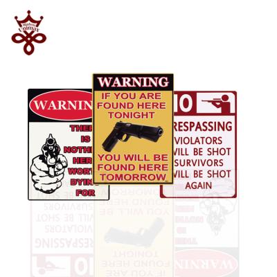 China Europe High Quality Cheap Custom Small House Decorative Tin Design Warning Signs for sale