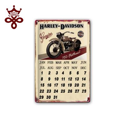 China Wholesale Custom Custom Custom Made Metal Door Signs OEM Sign Dish Europe Tin Calendar Home Wall Decor for sale