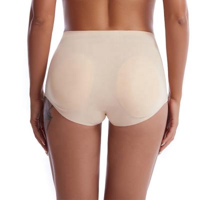 China New Style Antibacterial Seamless Ice Silk Women's Shapewear Control Panties Butt Lifter Panties Padded Underwear Padded Butt Panties for sale