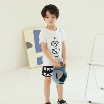 China Fashions Breathable Minimalist T-shirt And Short Set Kids 2 Pc Apparel T-shirts For Boys Tees for sale