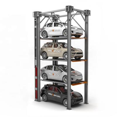 China Solidparking FP-630 Four Post Stacker Car Parking Triple 5000x1850x2050mm Lift zu verkaufen