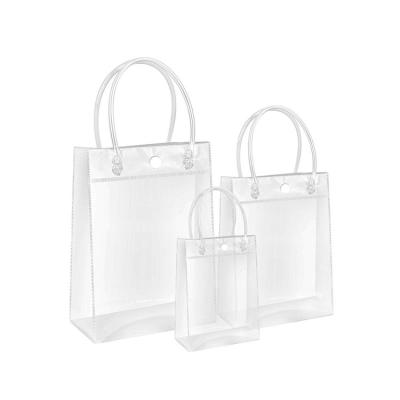 China Wholesale Fashion Trendy Clear PVC Eco-Friendly Waterproof Clear Shopping Tote Bag for sale