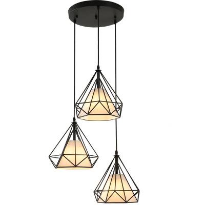 China Modern Creative Modern Vintage Birdcage Chandelier Pyramid Single Wrought Iron Chandeliers Head Lights Art for sale