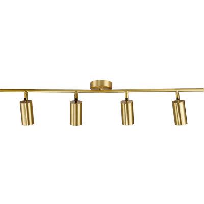 China Industrial Modern Modern Clothing Store Background Wall Track Lamps Guide Light Led Ceiling Gold Copper Spotlights Chandeliers Fixtures for sale