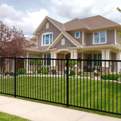 China Factory Custom Farmhouse Home Decorative Easily Assembled Stainless Steel Post Wrought Iron Privacy Fence Gate for sale