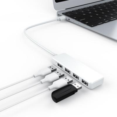 China Lightweight USB 3.0 Splitter With One Pull Four 4-Port Expansion Hub Converter for sale