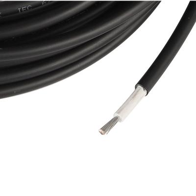 China Industrial 1500v DC 1500v PV Solar Double or Single Copper 10mm Cable Core 4mm 6mm Solar Black Color Cable For Photovoltaic Power Generation for sale