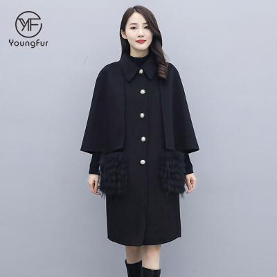 China Breathable Wholesale Wool Coat Women Long Winter Knitted Cashmere High Street Sleeveless Style Causal Coat for sale