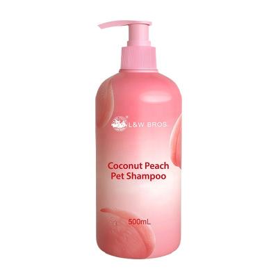 China Stocked Skin-Friendly Coconut Peach Shampoo For Pets for sale