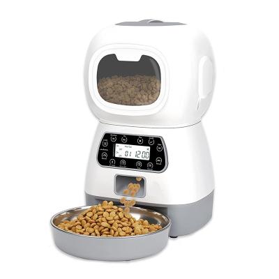 China Automatic Dual Power Cat Automatic Feeders 3.5L Automatic Cat Food Dispenser Detachable For Easy Cleaning for sale