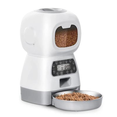 China Automatic Timed Automatic Cat Feeders 3.5L Programmable Cat Dry Food Dispenser for sale