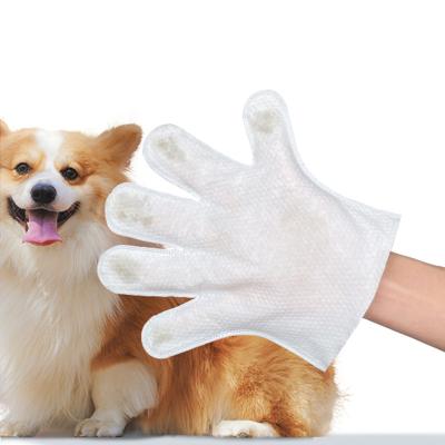 China Cleaning 6Pcs Rinse Free Bubble Bath Required Cleaning And Deodorizing Dog Wipes Gloves for sale