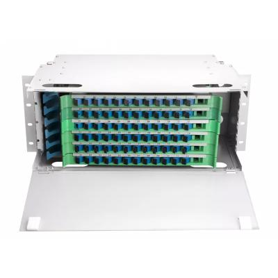 China Fiber Optic Distribution Frame ODF 72 Core ST SC LC UPC 19 Standard Fiber Optic Distribution Frame For Cable Management for sale