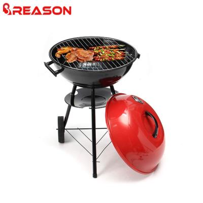 China Hot Sale Easily Assembled Outdoor BBQ Grill With Pot Lid Red Apple Shaped BBQ Charcoal Grills for sale