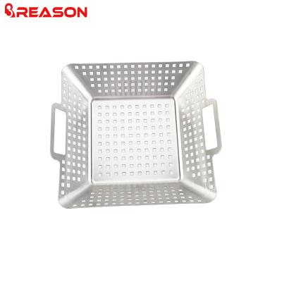 China 2020 Hot Sale BBQ Grill Wok Grill Stick Not Easily Cleaned Vegetable Basket for sale