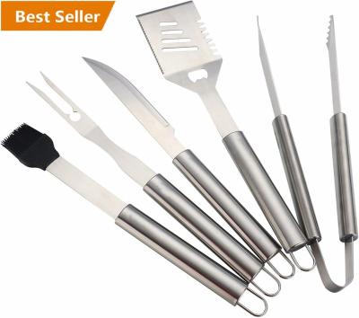 China Classic Heavy Duty Easily Cleaned 5 Piece Stainless Steel BBQ Tool Kit, BBQ Tool Kit, BBQ Grill Set for sale