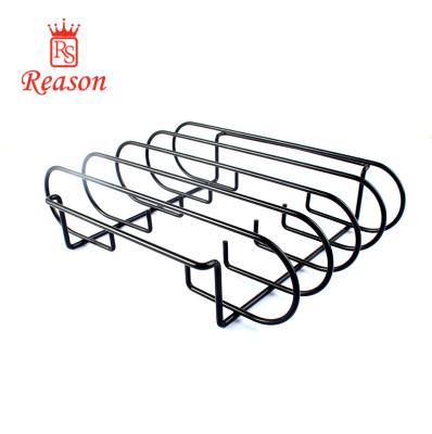 China Easily Cleaned Hot Sale BBQ Non Stick Rib Roasting Rack For Charcoal Grill Heat Resistant Rack for sale