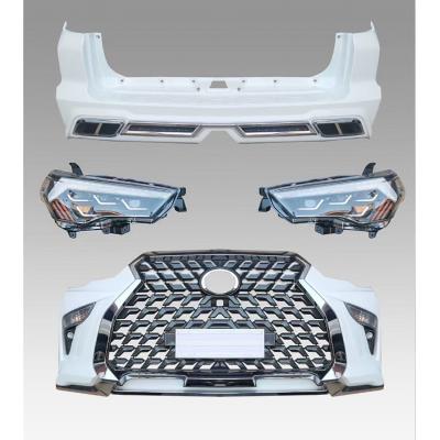 China ABS Front Rear Headlight Bumper Assembly For Toyota 4Runner Upgrade To LX Model Body Kit With Headlight For 4Runner 2010-2020 Year for sale