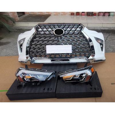 China ABS PP Material Car Bumpers For Toyota 4Runner 2010-2020 Headlight Body Kit Include Front And Rear Bumper Set for sale