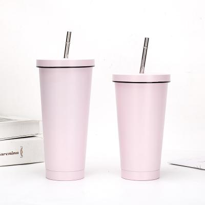 China Classic Cola Wall Beverage Leak Proof Dual Flask Sport Stocked Stainless Steel Water Cup Bottle With Straw for sale