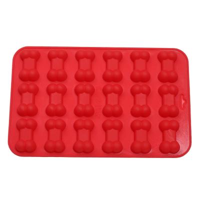 China Homemade Heat Resistant Cake Treat Jelly Puppy Dog Paw Bone Silicone Disposable Non-Stick Baking Molds for sale